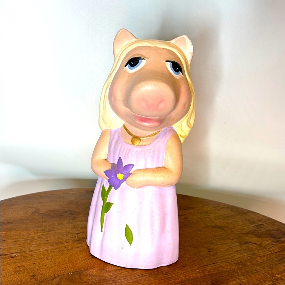 Miss Piggy Ceramic Figurine in Pink Dress